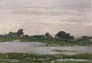 William Stott of Oldham River in Flood France oil painting artist